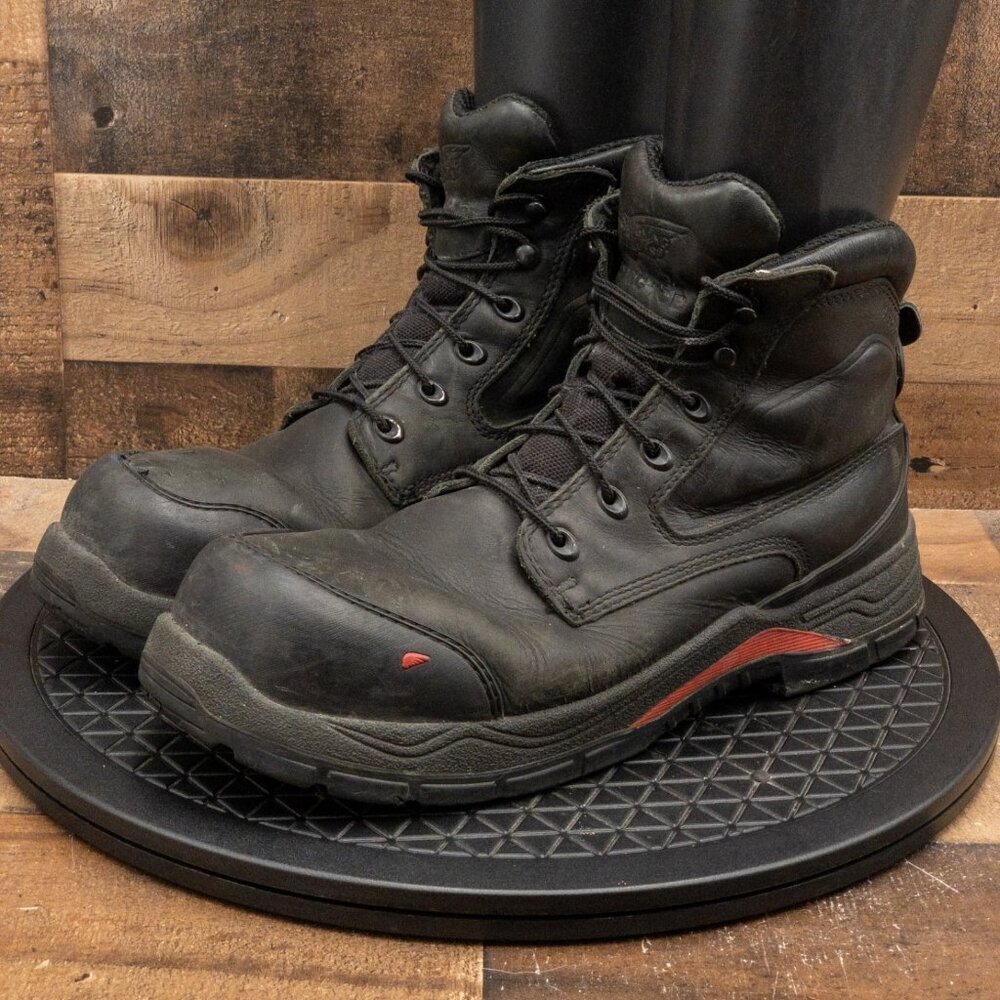 RED WINGS KING TOE ADC 2407 MENS BOOTS WORK BLACK LEATHER STEEL TOE SIZE 12D